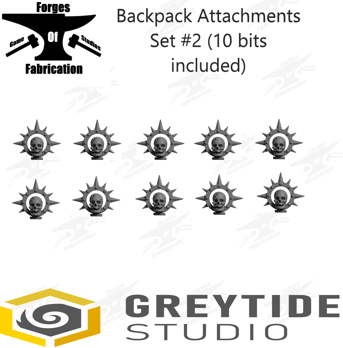 Crusader Backpack Accessory Set #2 (x10) Eternal Pilgrims Greytide Studio Conversion Bits & Parts