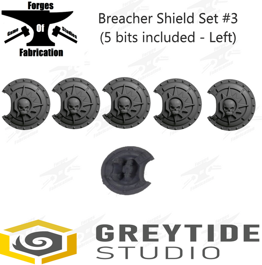 Crusader Breaching Shield Set #3 (x5 - Left) Eternal Pilgrims Greytide Studio Conversion Bits & Parts