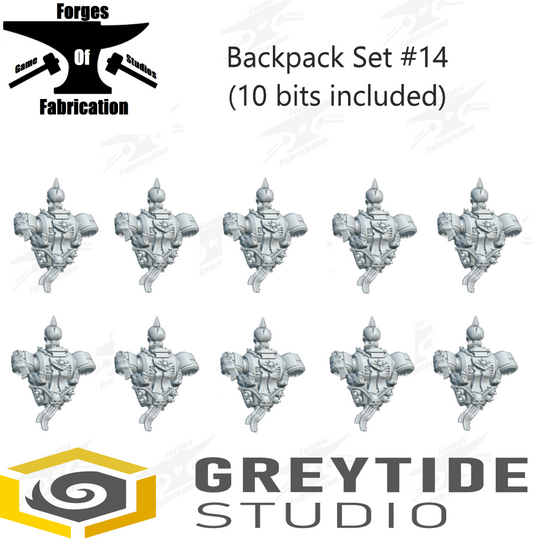 Crusader Backpack Set #14 (x10) Eternal Pilgrims Greytide Studio Conversion Bits & Parts