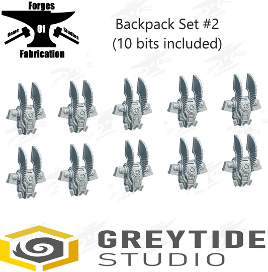 Crusader Backpack Set #2 (x10) Winged Eternal Pilgrims Greytide Studio Conversion Bits & Parts
