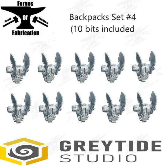 Crusader Backpack Set #4 (x10) Eternal Pilgrims Greytide Studio Conversion Bits & Parts