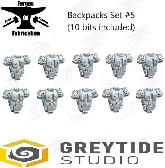 Crusader Backpack Set #5 (x10) Eternal Pilgrims Greytide Studio Conversion Bits & Parts