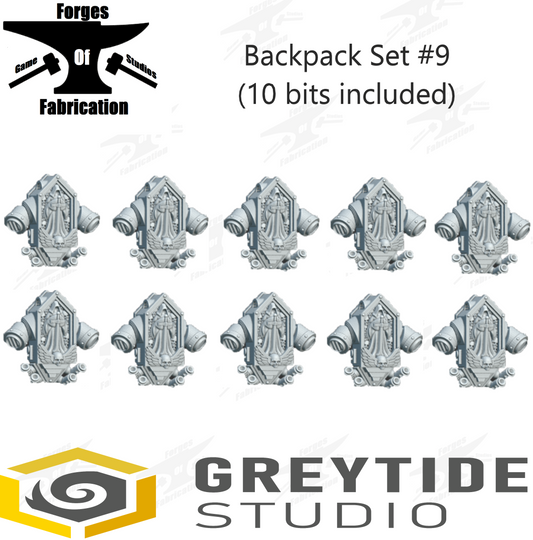 Crusader Backpack Set #9 (x10) Eternal Pilgrims Greytide Studio Conversion Bits & Parts