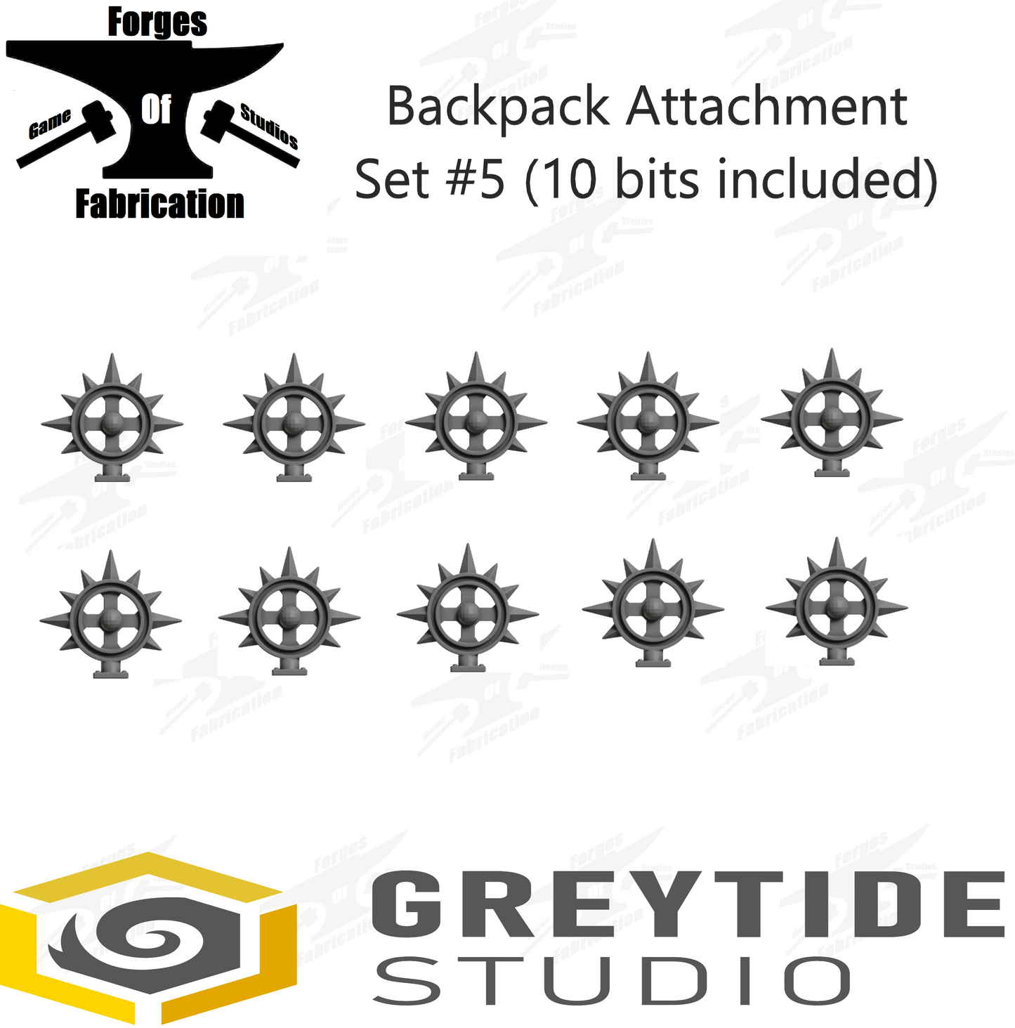 Crusader Backpack Accessory Set #5 (x10) Eternal Pilgrims Greytide Studio Conversion Bits & Parts