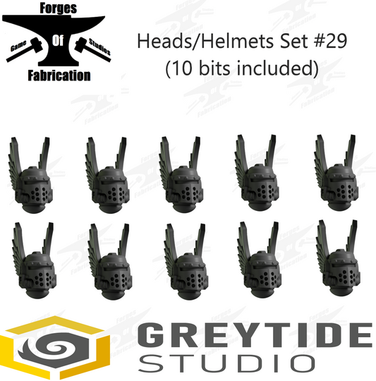 Crusader Heads Set #29 (x10) Eternal Pilgrims Greytide Studio Conversion Bits & Parts