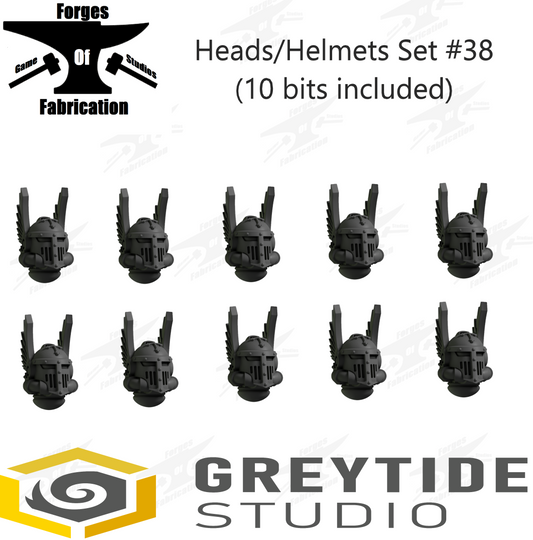 Crusader Heads Set #38 (x10) Eternal Pilgrims Greytide Studio Conversion Bits & Parts