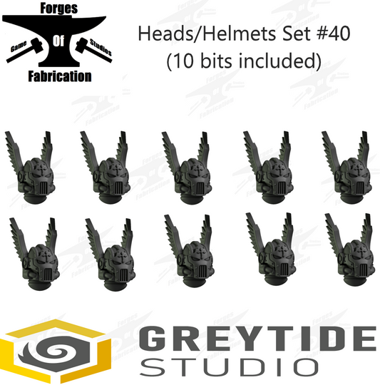 Crusader Heads Set #40 (x10) Eternal Pilgrims Greytide Studio Conversion Bits & Parts