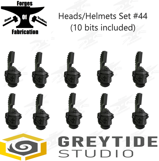 Crusader Heads Set #44 (x10) Eternal Pilgrims Greytide Studio Conversion Bits & Parts