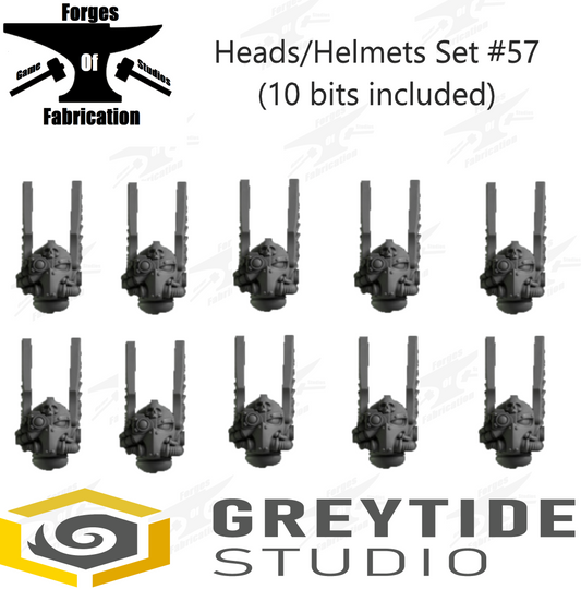 Crusader Heads Set #57 (x10) Eternal Pilgrims Greytide Studio Conversion Bits & Parts