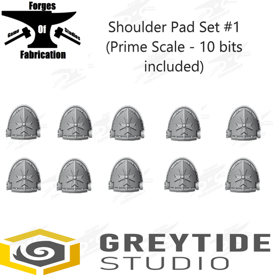 Crusader Shoulder Pad Set #1 (Prime Scale - x10) Eternal Pilgrims Greytide Studio Conversion Bits & Parts