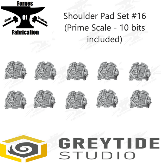 Crusader Shoulder Pad Set #16 (Prime Scale - x10) Eternal Pilgrims Greytide Studio Conversion Bits & Parts