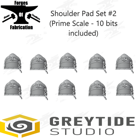 Crusader Shoulder Pad Set #2 (Prime Scale - x10) Eternal Pilgrims Greytide Studio Conversion Bits & Parts