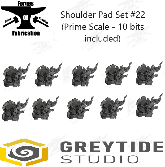 Crusader Shoulder Pad Set #22 (Prime Scale - x10) Eternal Pilgrims Greytide Studio Conversion Bits & Parts