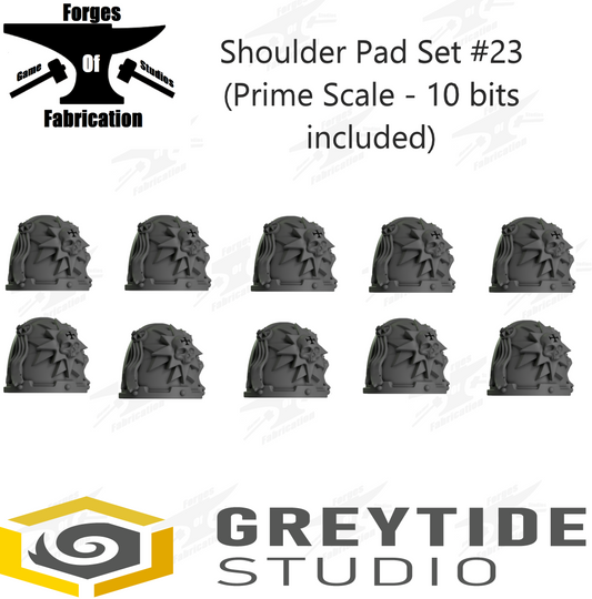 Crusader Shoulder Pad Set #23 (Prime Scale - x10) Eternal Pilgrims Greytide Studio Conversion Bits & Parts