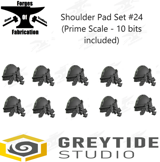 Crusader Shoulder Pad Set #24 (Prime Scale - x10) Eternal Pilgrims Greytide Studio Conversion Bits & Parts