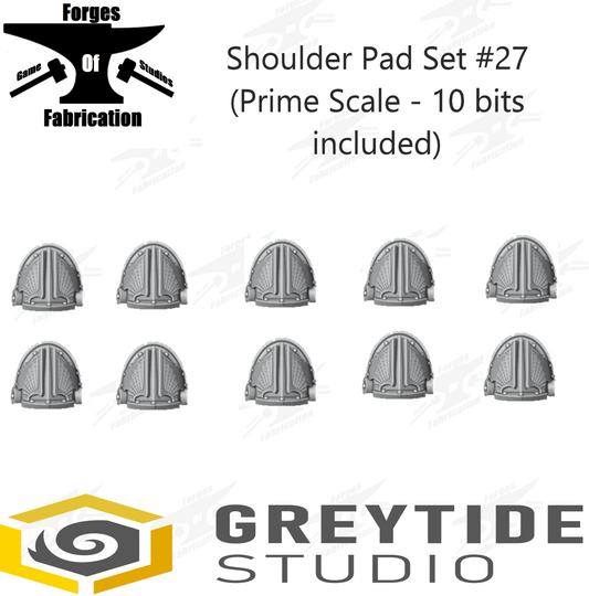Crusader Shoulder Pad Set #27 (Prime Scale - x10) Eternal Pilgrims Greytide Studio Conversion Bits & Parts