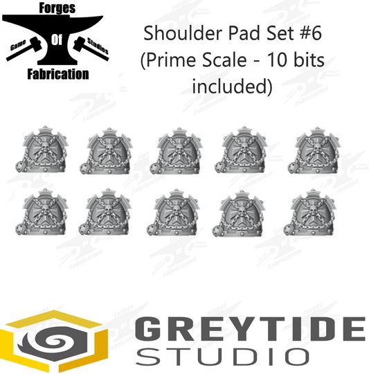 Crusader Shoulder Pad Set #6 (Prime Scale - x10) Eternal Pilgrims Greytide Studio Conversion Bits & Parts