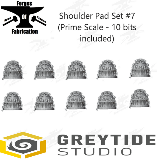 Crusader Shoulder Pad Set #7 (Prime Scale - x10) Eternal Pilgrims Greytide Studio Conversion Bits & Parts