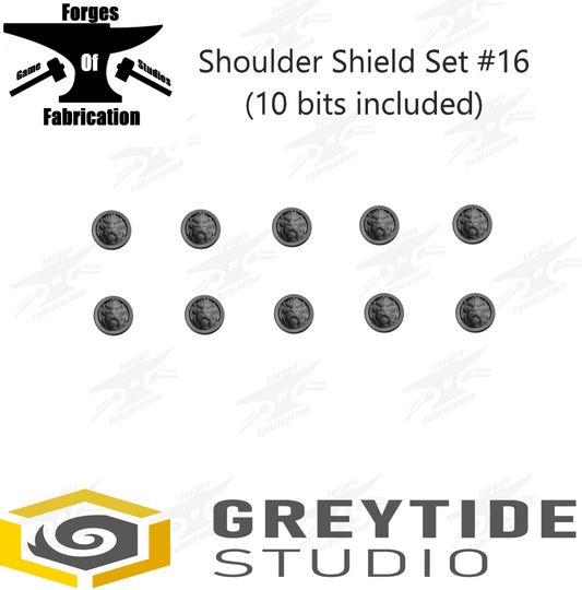 Crusader Shoulder Tilt Shield Set #16 (x10) Eternal Pilgrims Greytide Studio Conversion Bits & Parts