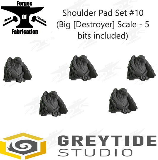Crusader Shoulder Pad Set #10 (Big Scale - x5) Eternal Pilgrims Greytide Studio Conversion Bits & Parts