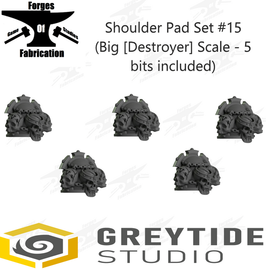Crusader Shoulder Pad Set #15 (Big Scale - x5) Eternal Pilgrims Greytide Studio Conversion Bits & Parts