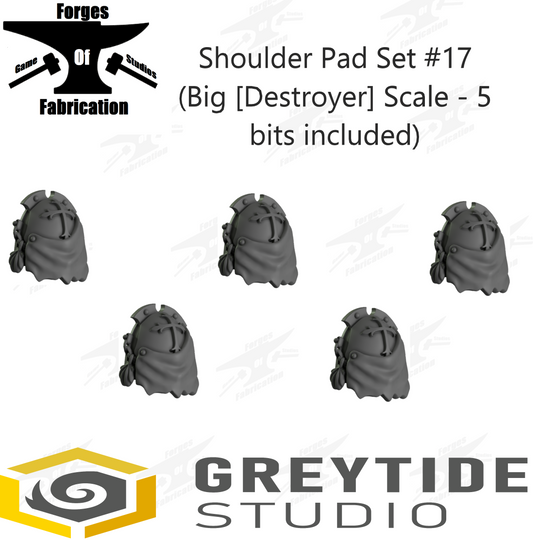 Crusader Shoulder Pad Set #17 (Big Scale - x5) Eternal Pilgrims Greytide Studio Conversion Bits & Parts