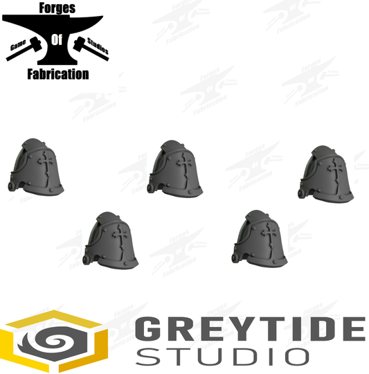 Crusader Shoulder Pad Set #29 (Big Scale - x5) Eternal Pilgrims Greytide Studio Conversion Bits & Parts