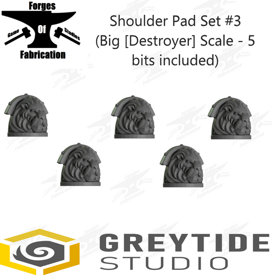 Crusader Shoulder Pad Set #3 (Big Scale - x5) Lion Eternal Pilgrims Greytide Studio Conversion Bits & Parts