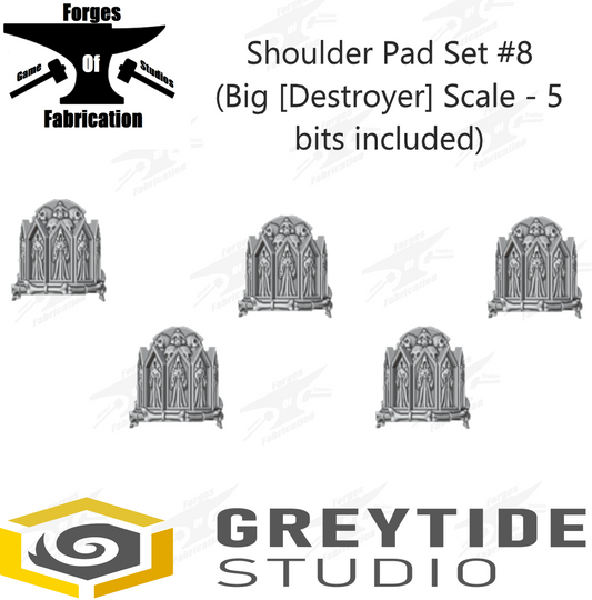 Crusader Shoulder Pad Set #8 (Big Scale - x5) Eternal Pilgrims Greytide Studio Conversion Bits & Parts